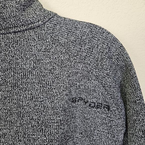 Spyder Gait Men 1/2 Zip Sweater Jacket XXL Gray Black Knit Outdoor Fleece 229518 - Picture 4 of 15
